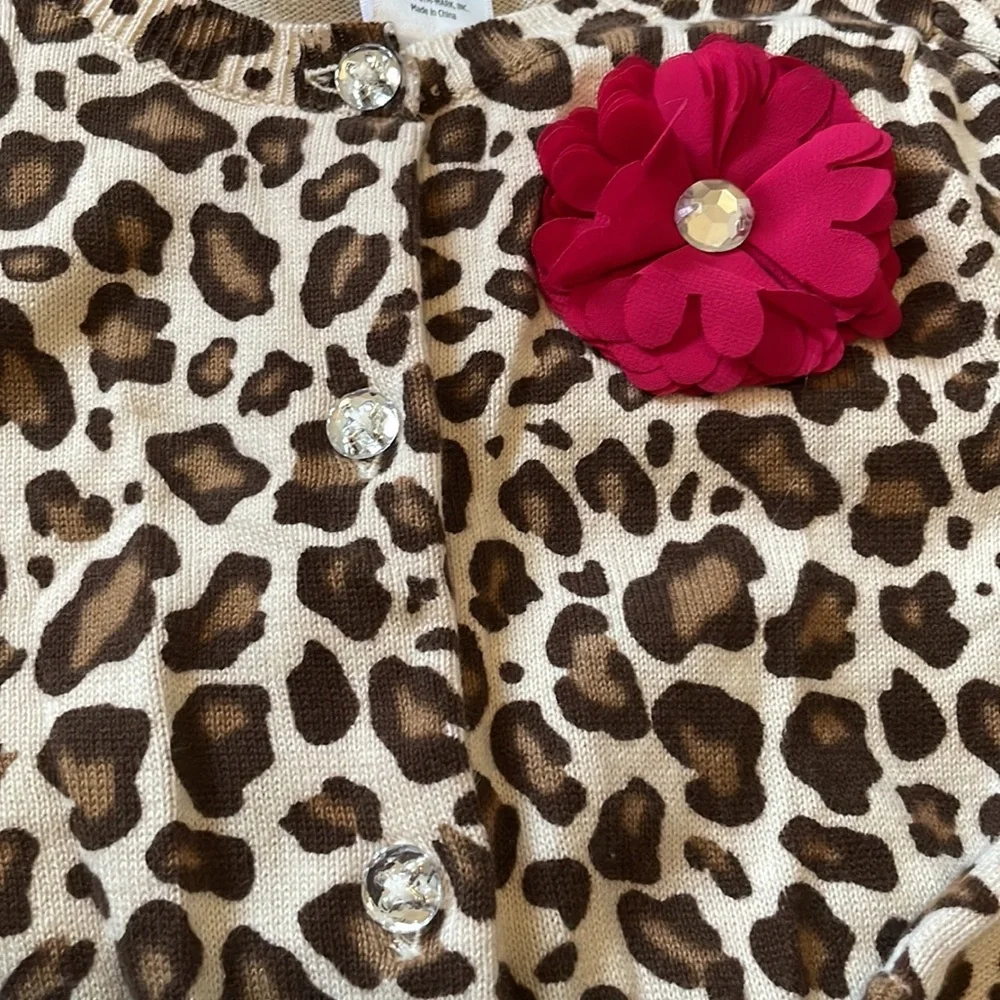 2012 Gymboree “Parisian Chic” Leopard Print Cardigan Sweater, Size XS (3-4)